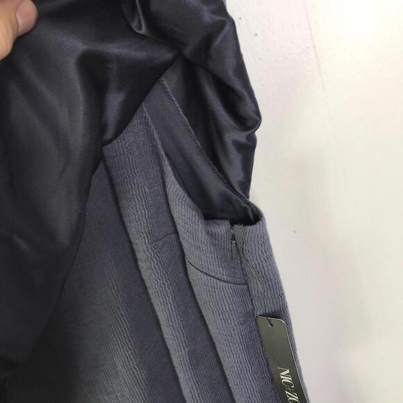 Nic Zoe Dress Womens 12 Escape Ink Asymmetrical One Shoulder Shift New Cocktail - Picture 7 of 9